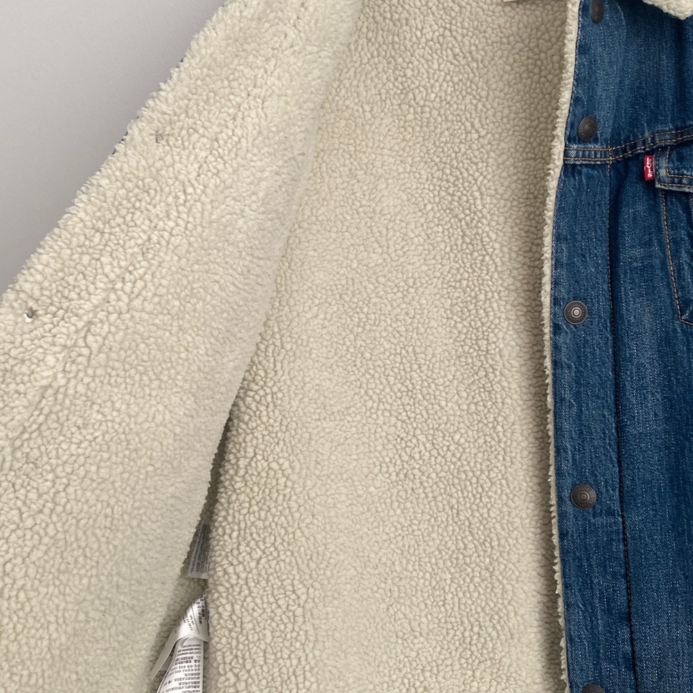 Levi’s Original Relaxed Fit Sherpa Trucker Jacket Size XXL - Picture 7 of 8